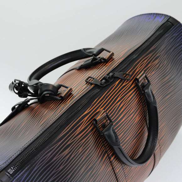LOUIS VUITTON Epi XL Keepall Bandouliere 50 Boston Bag Black M23174 Auth 82746SM