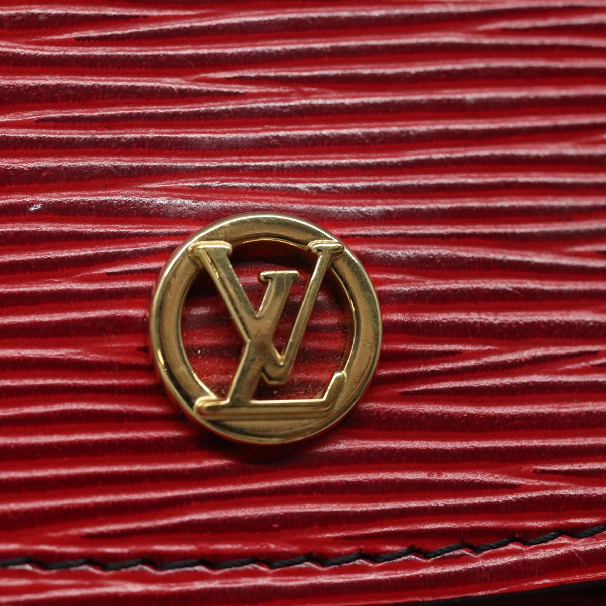 LOUIS VUITTON Epi Montaigne 27 Clutch Bag Red M52657 LV Auth 82749