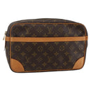 LOUIS VUITTON Monogram Compiegne 28 Clutch Bag M51845 LV Auth 82756-1