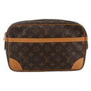 LOUIS VUITTON Monogram Compiegne 28 Clutch Bag M51845 LV Auth 82756-13