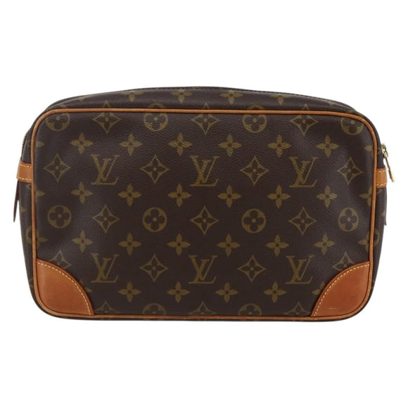 LOUIS VUITTON Monogram Compiegne 28 Clutch Bag M51845 LV Auth 82756