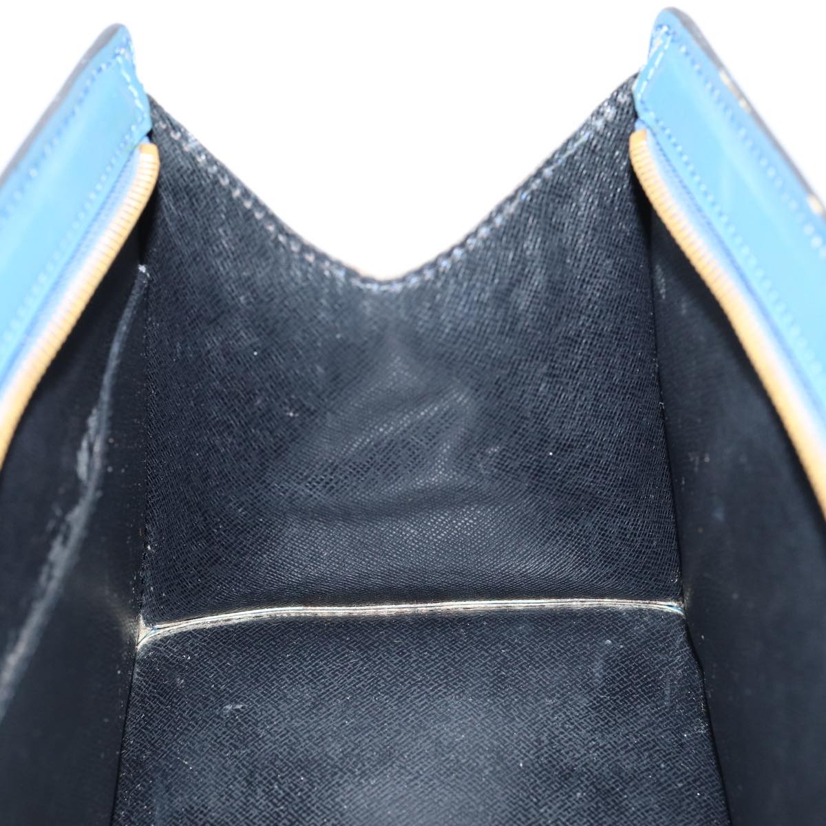 LOUIS VUITTON Epi Sac Triangle Hand Bag Blue M52095 LV Auth 82780