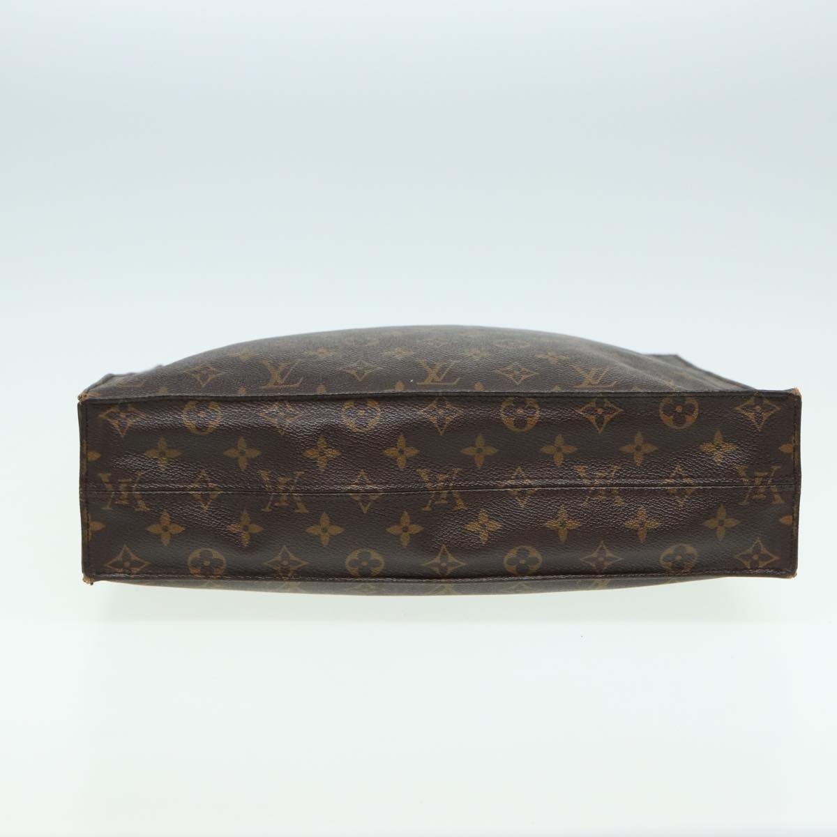 LOUIS VUITTON Monogram Sac Plat Hand Bag M51140 LV Auth 82794