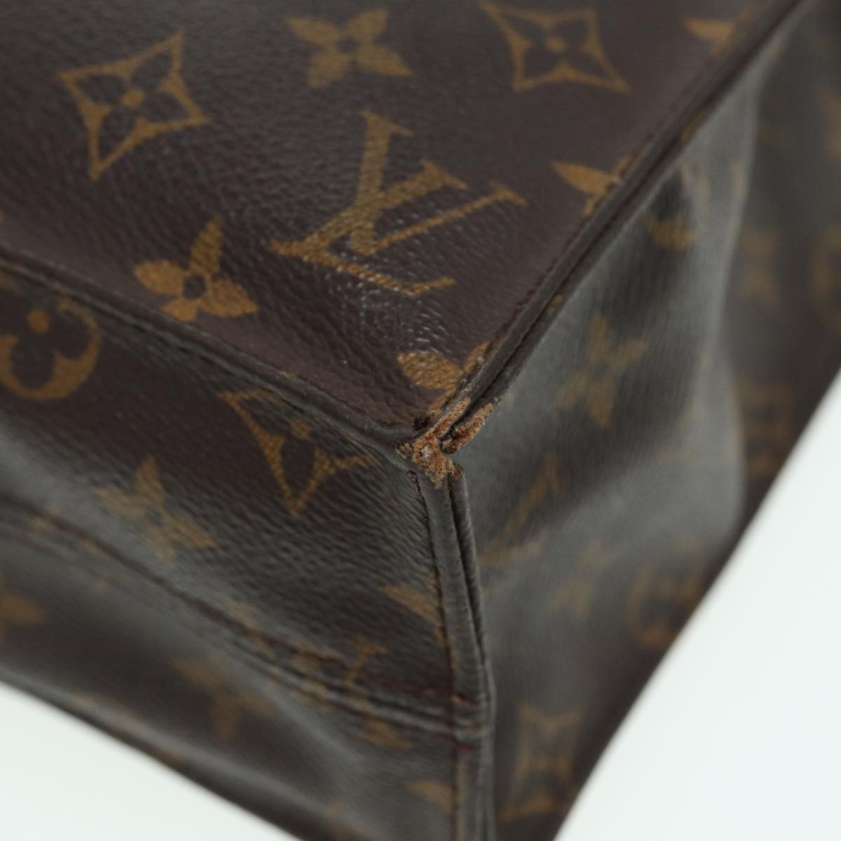 LOUIS VUITTON Monogram Sac Plat Hand Bag M51140 LV Auth 82794