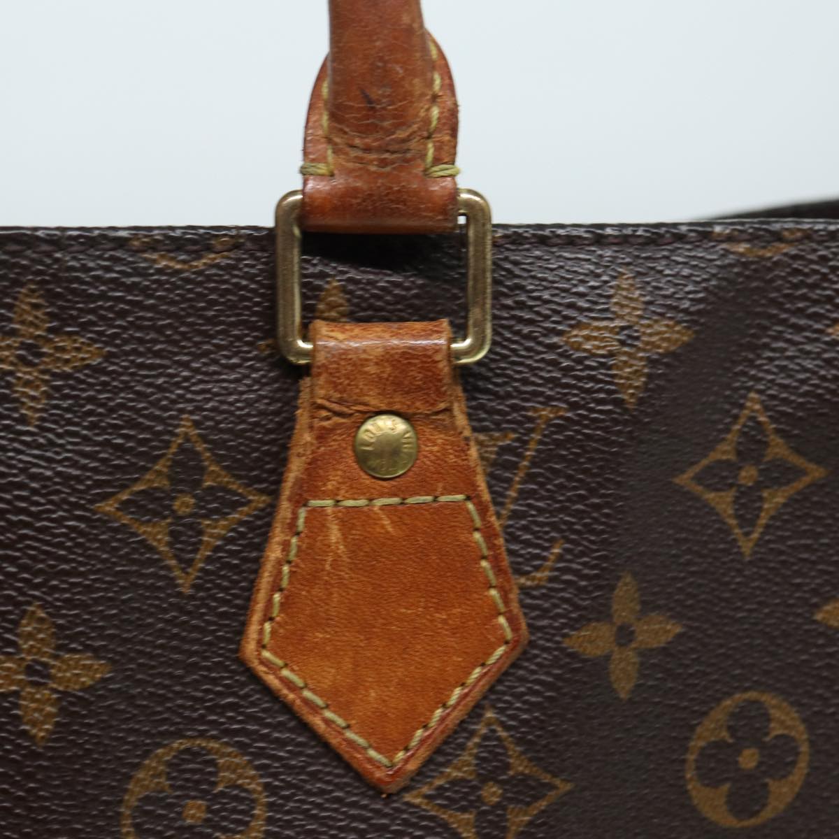 LOUIS VUITTON Monogram Sac Plat Hand Bag M51140 LV Auth 82794