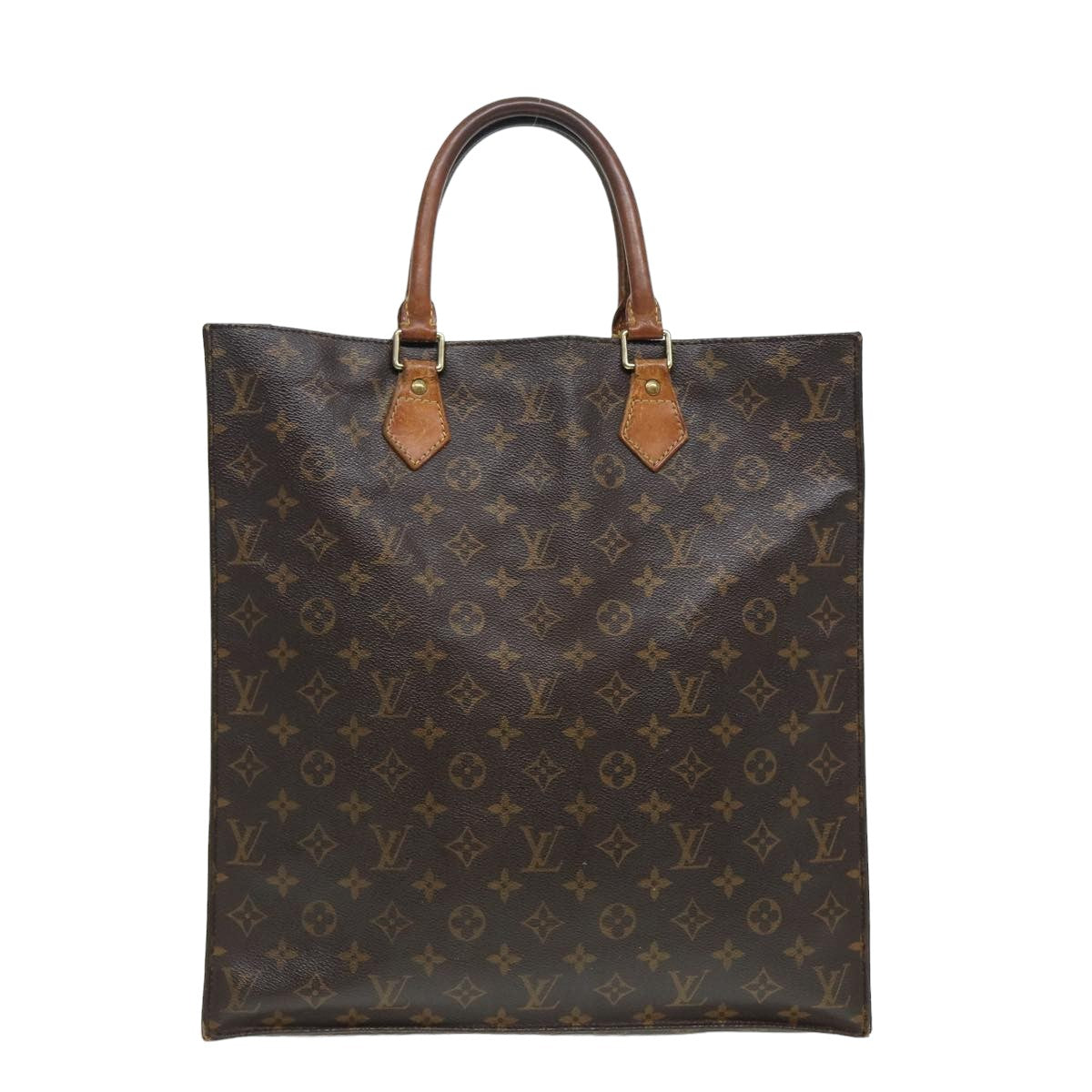 LOUIS VUITTON Monogram Sac Plat Hand Bag M51140 LV Auth 82794 - 0