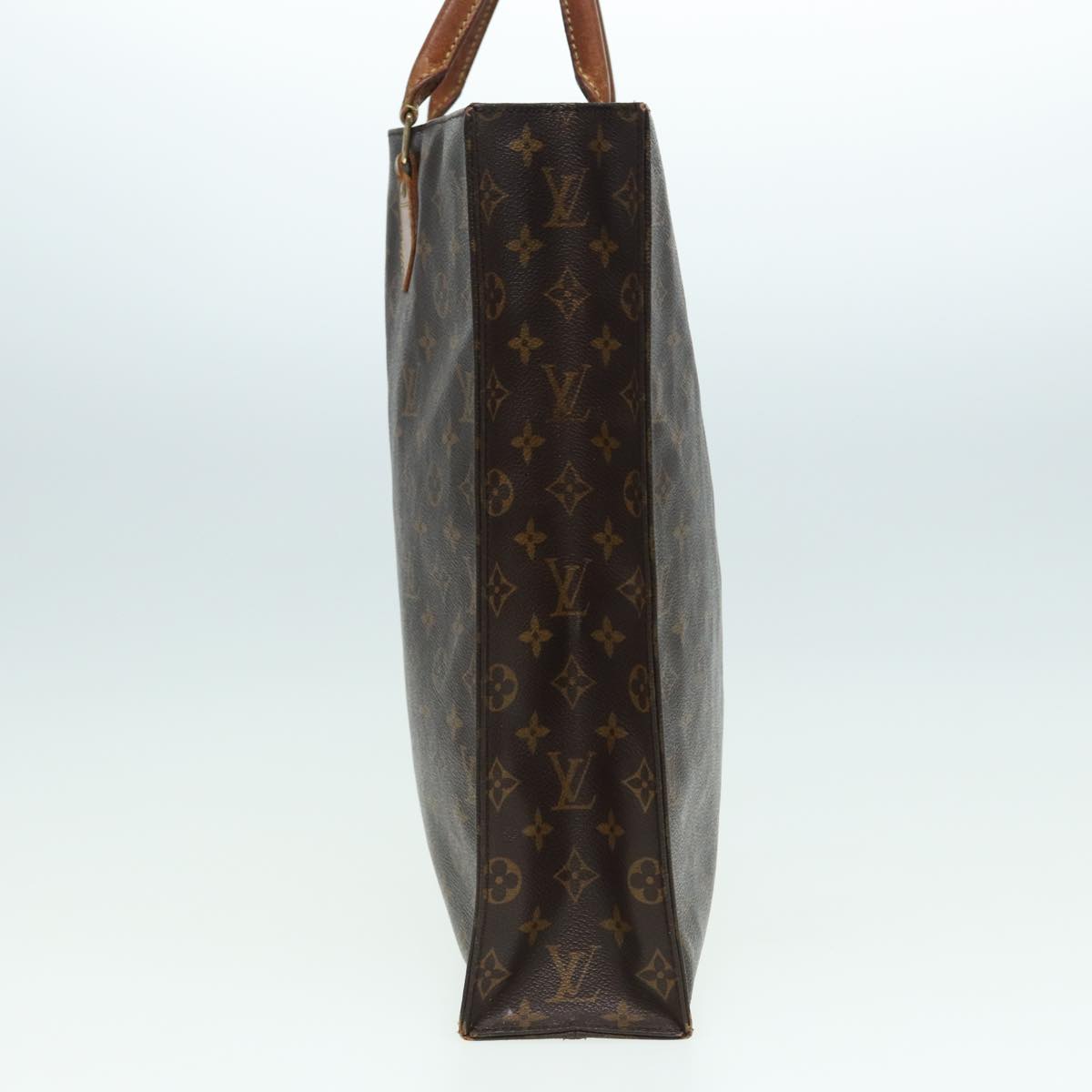 LOUIS VUITTON Monogram Sac Plat Hand Bag M51140 LV Auth 82794