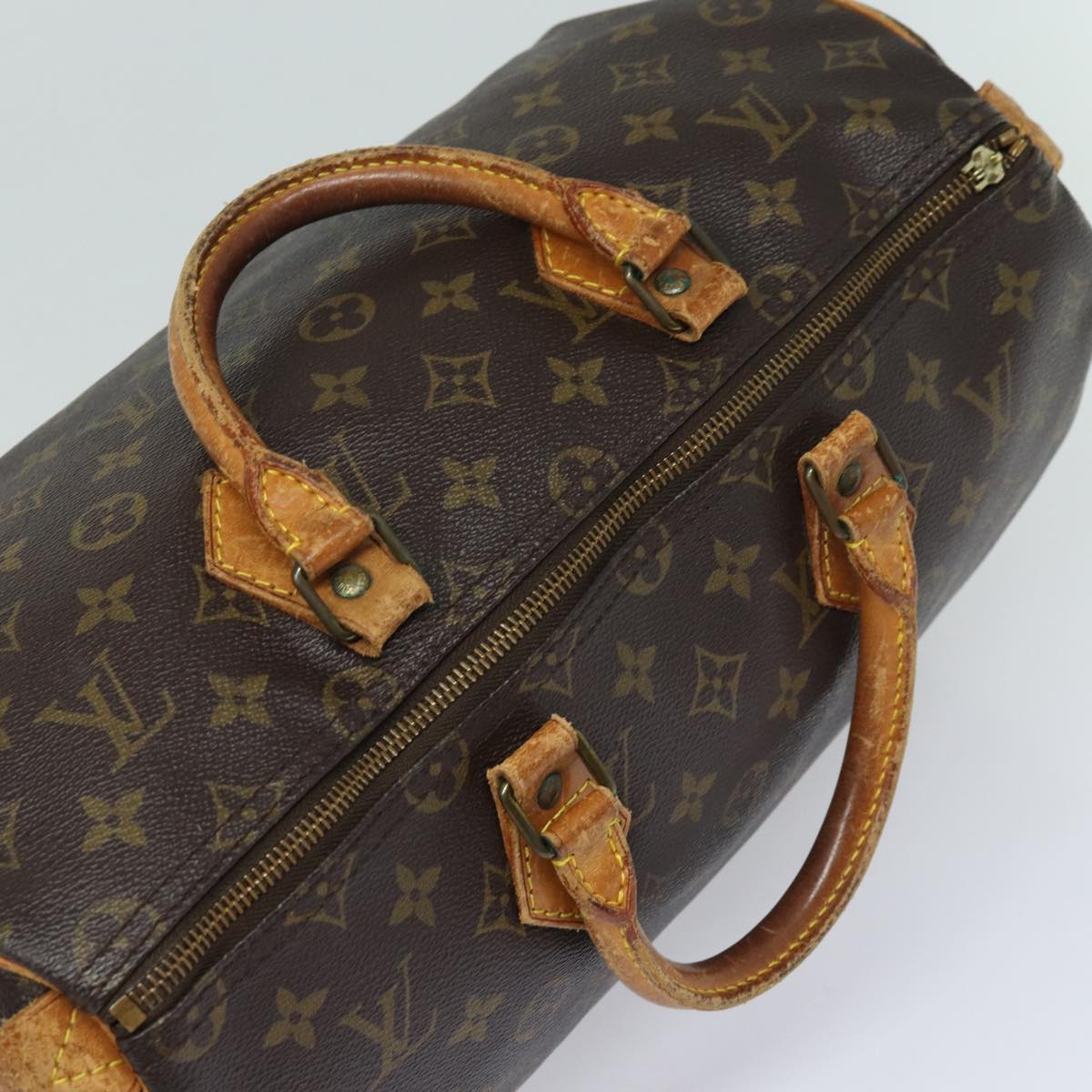 LOUIS VUITTON Monogram Speedy 35 Hand Bag M41524 LV Auth 82795