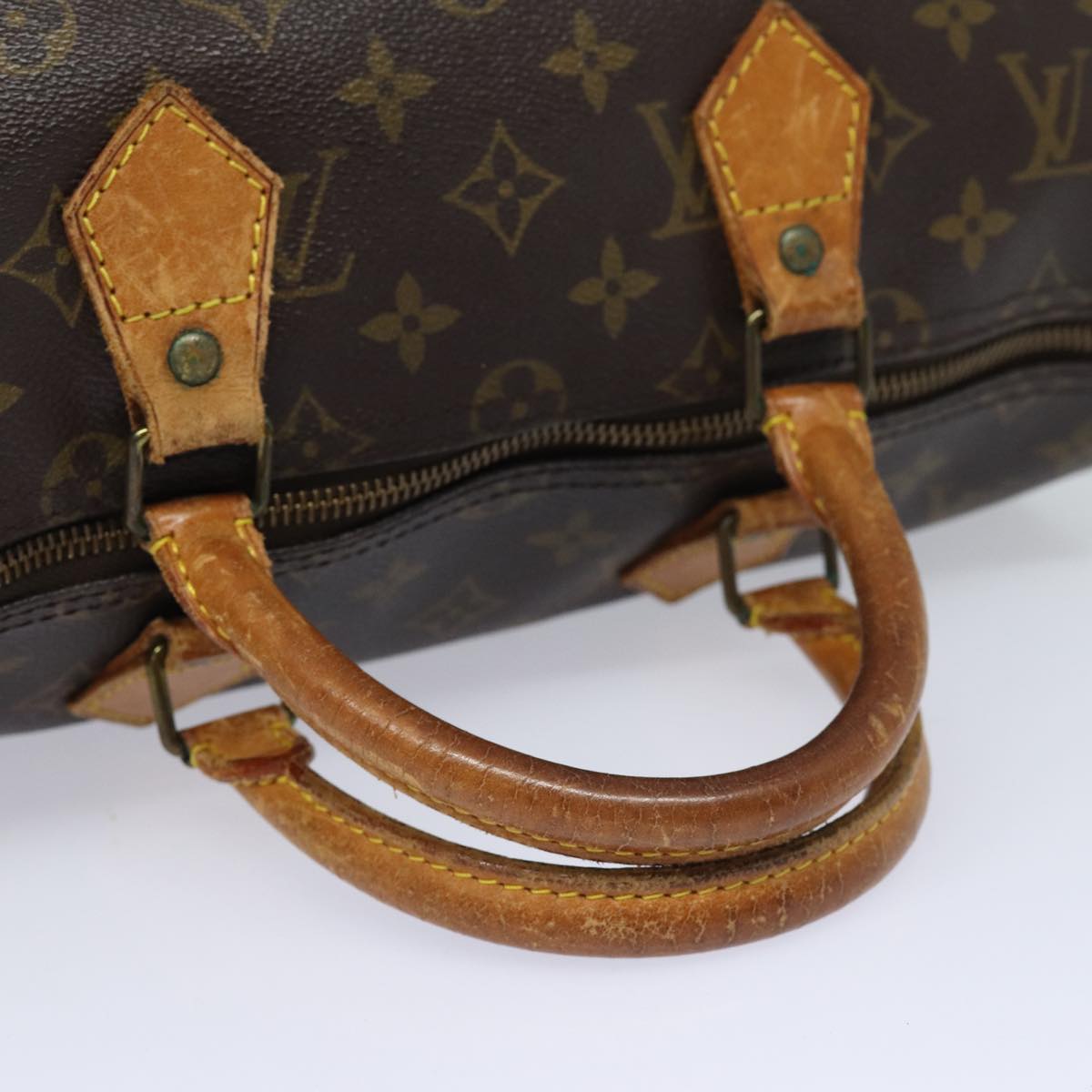 LOUIS VUITTON Monogram Speedy 35 Hand Bag M41524 LV Auth 82795