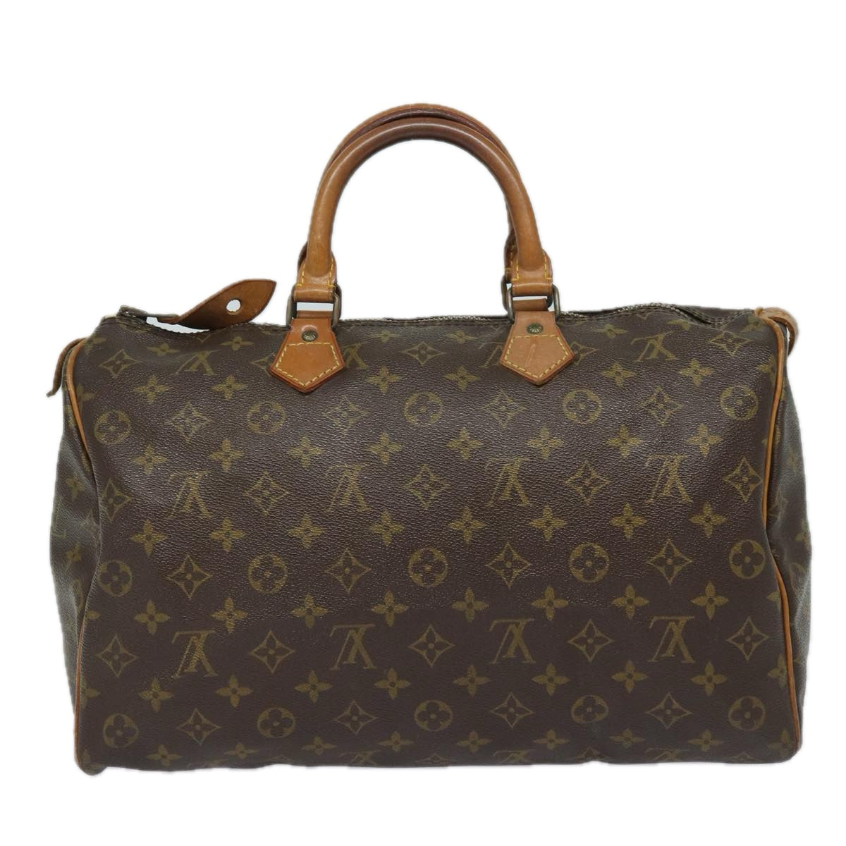 LOUIS VUITTON Monogram Speedy 35 Hand Bag M41524 LV Auth 82796