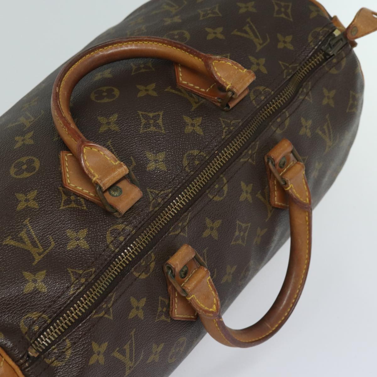 LOUIS VUITTON Monogram Speedy 35 Hand Bag M41524 LV Auth 82796