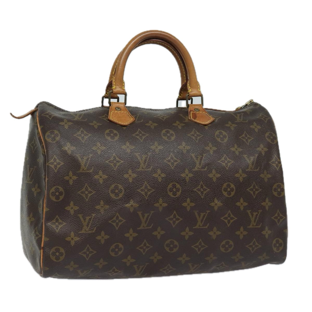 LOUIS VUITTON Monogram Speedy 35 Hand Bag M41524 LV Auth 82797