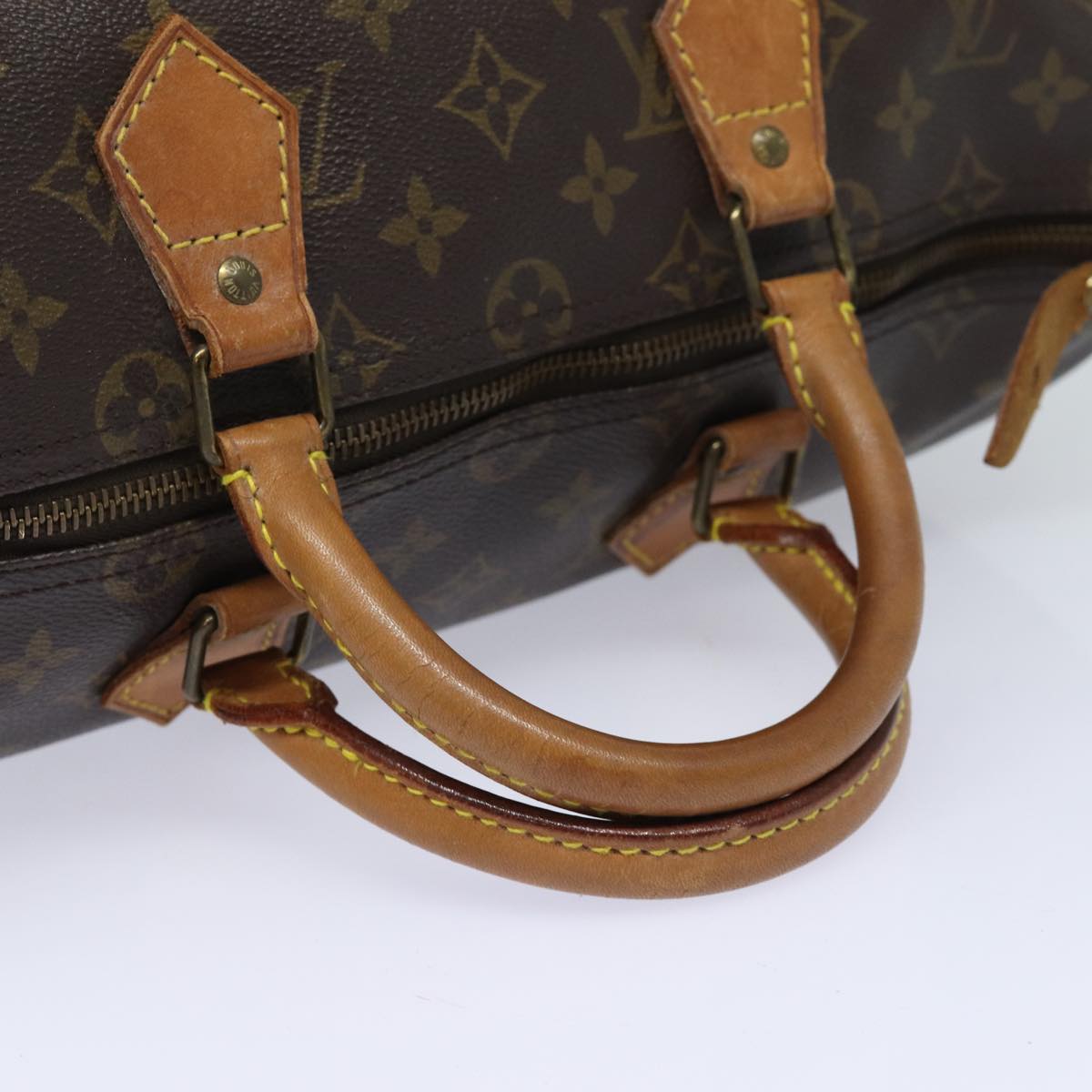 LOUIS VUITTON Monogram Speedy 35 Hand Bag M41524 LV Auth 82797