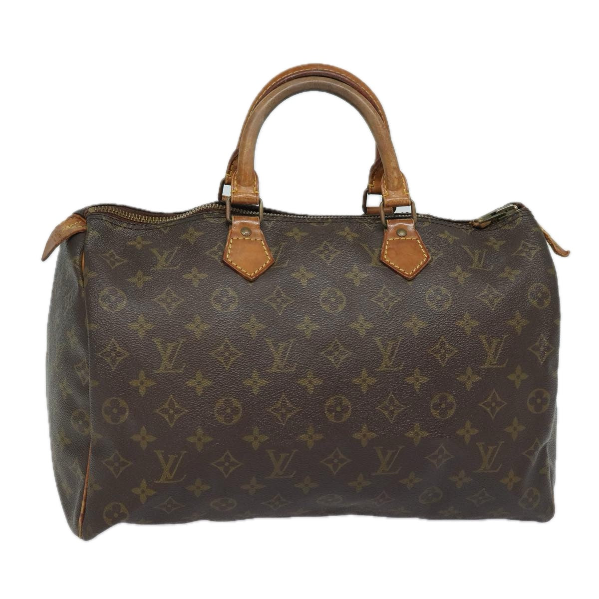 LOUIS VUITTON Monogram Speedy 35 Hand Bag M41524 LV Auth 82798