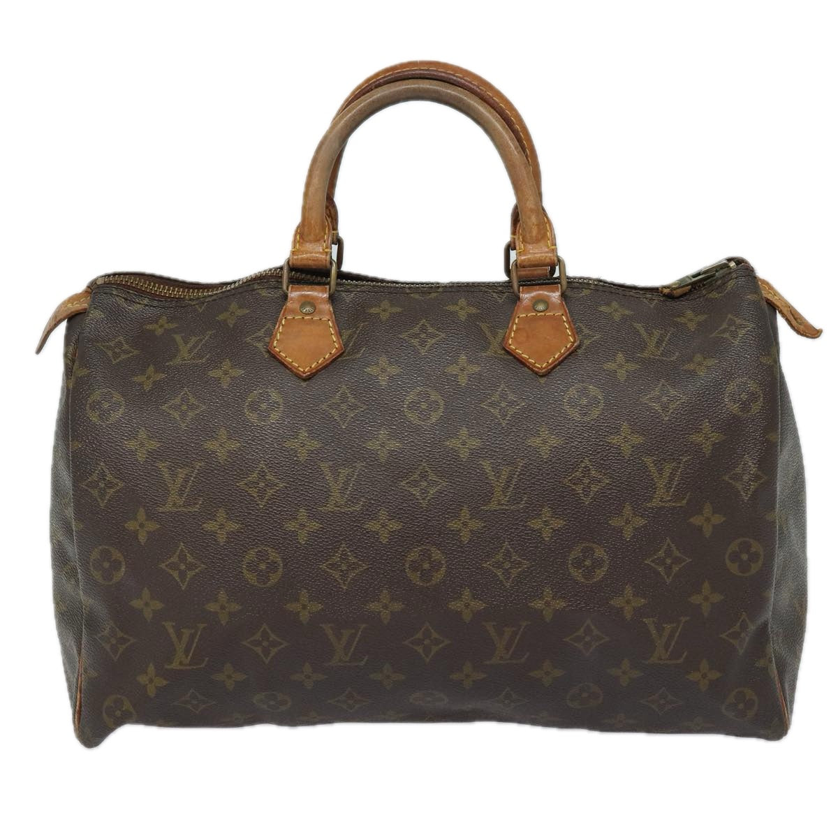 LOUIS VUITTON Monogram Speedy 35 Hand Bag M41524 LV Auth 82798