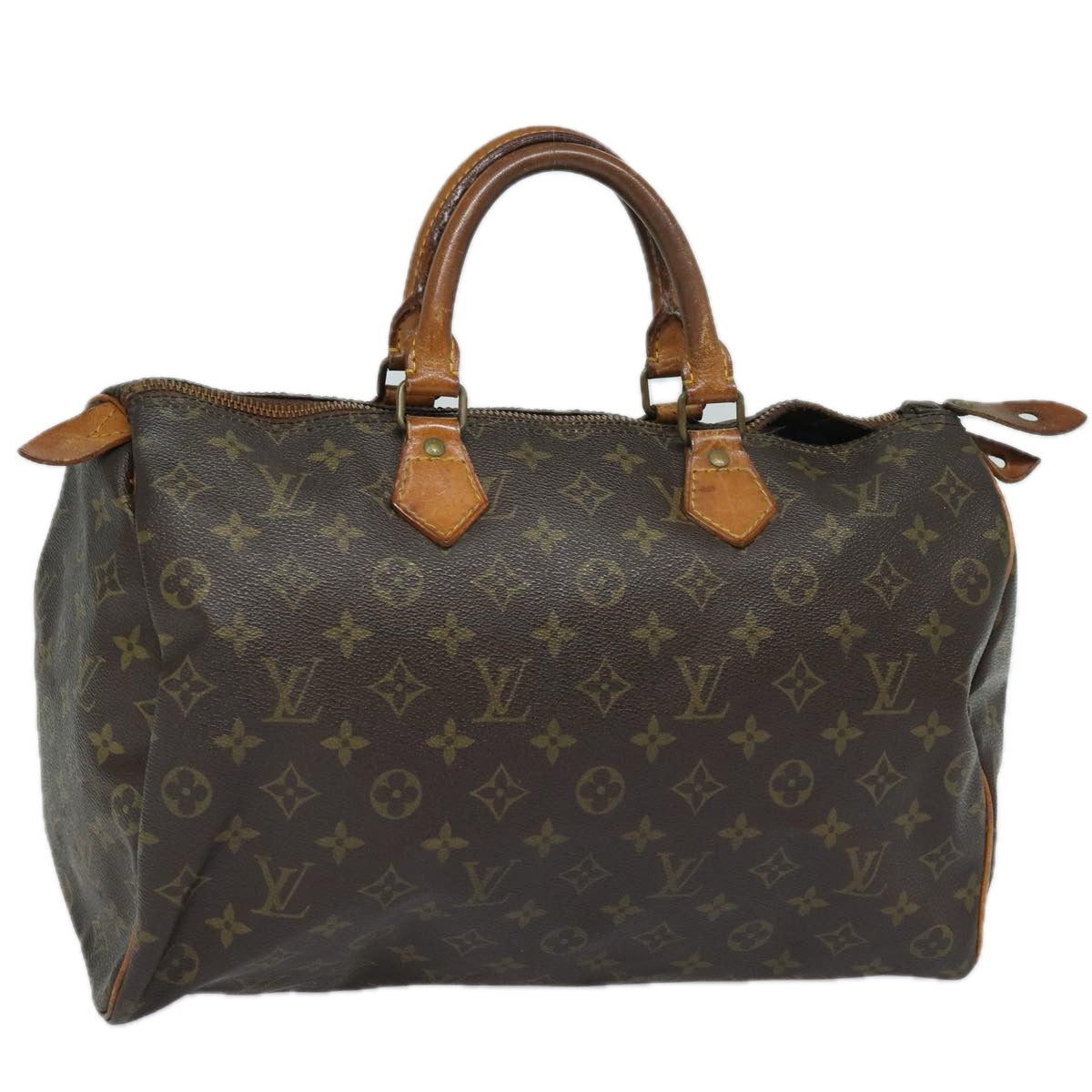 LOUIS VUITTON Monogram Speedy 35 Hand Bag M41524 LV Auth 82799