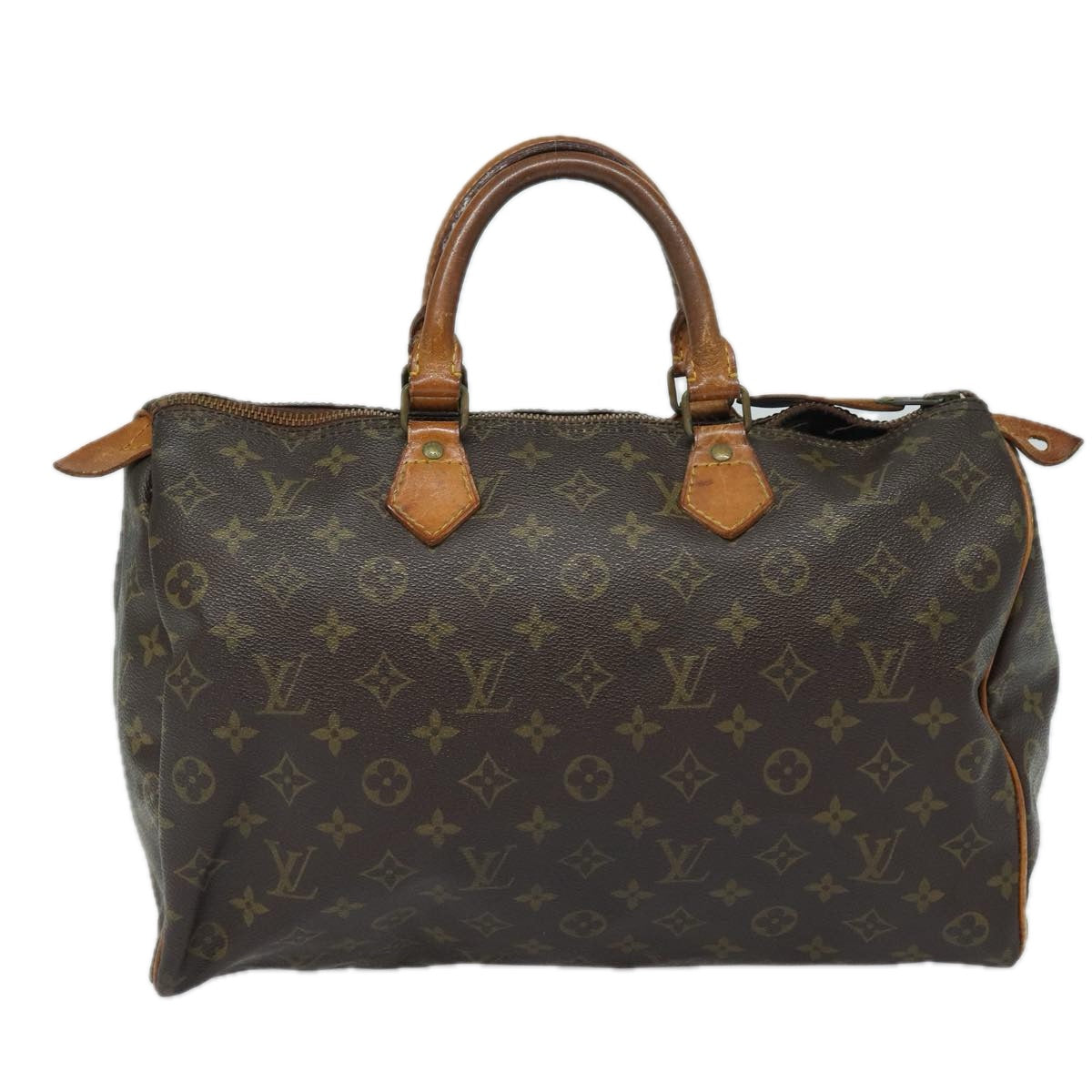 LOUIS VUITTON Monogram Speedy 35 Hand Bag M41524 LV Auth 82799