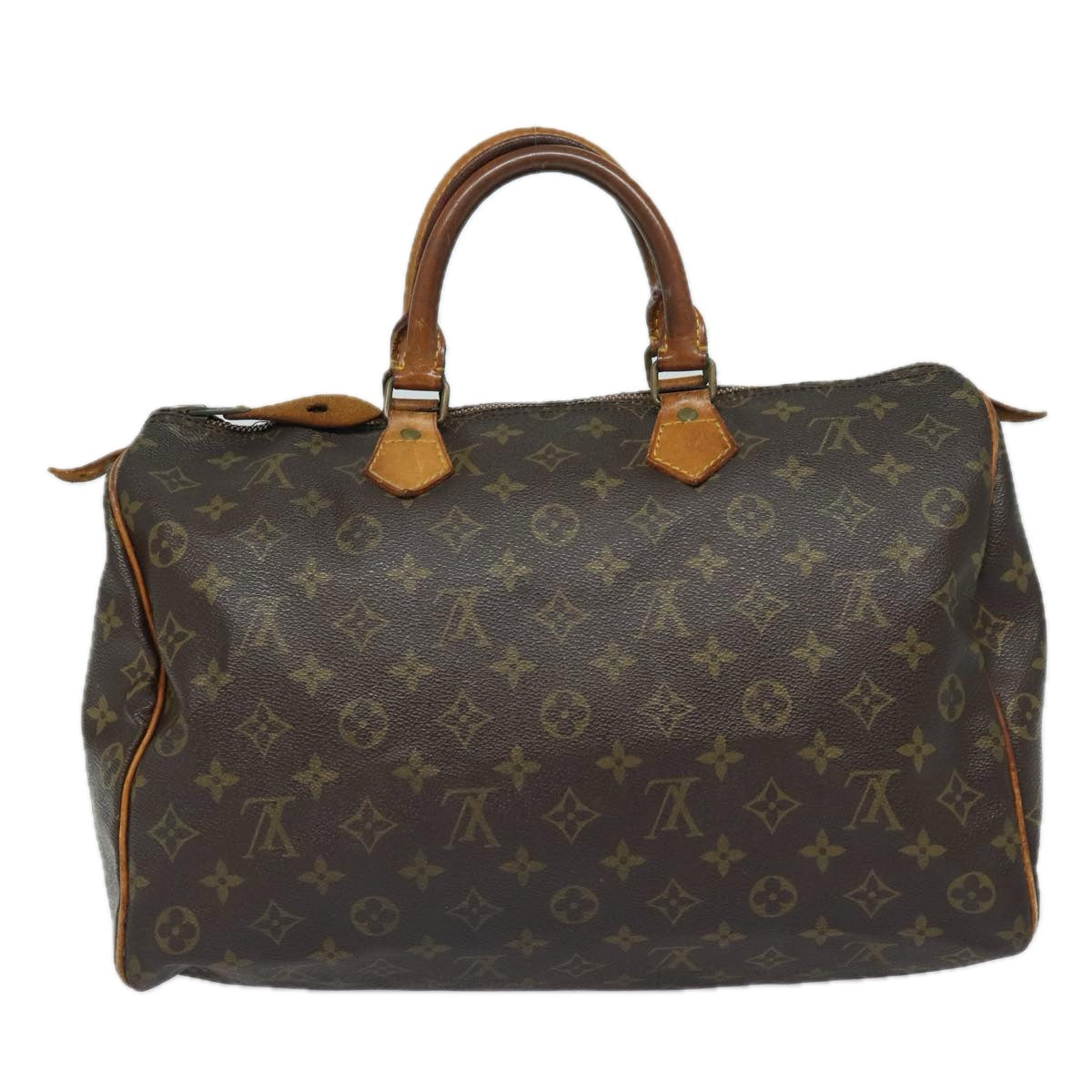 LOUIS VUITTON Monogram Speedy 35 Hand Bag M41524 LV Auth 82799