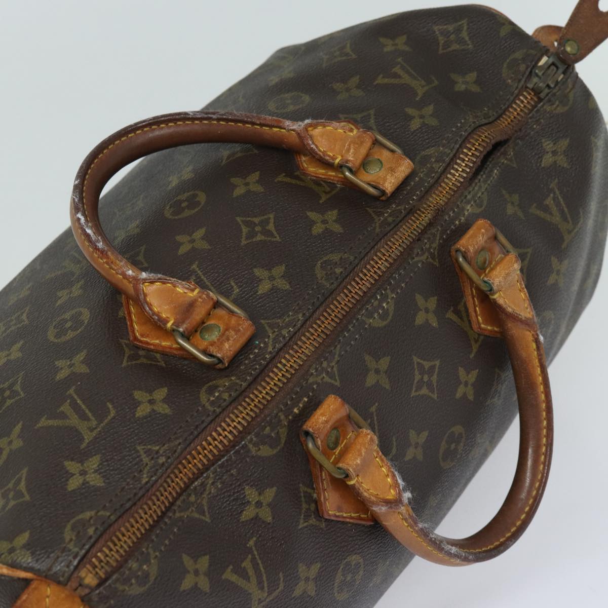 LOUIS VUITTON Monogram Speedy 35 Hand Bag M41524 LV Auth 82799