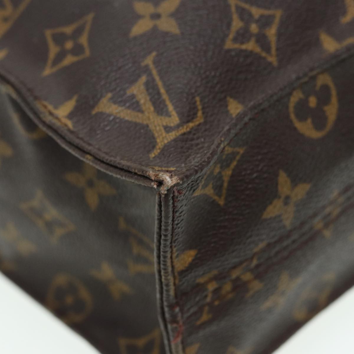 LOUIS VUITTON Monogram Sac Plat Hand Bag M51140 LV Auth 82808