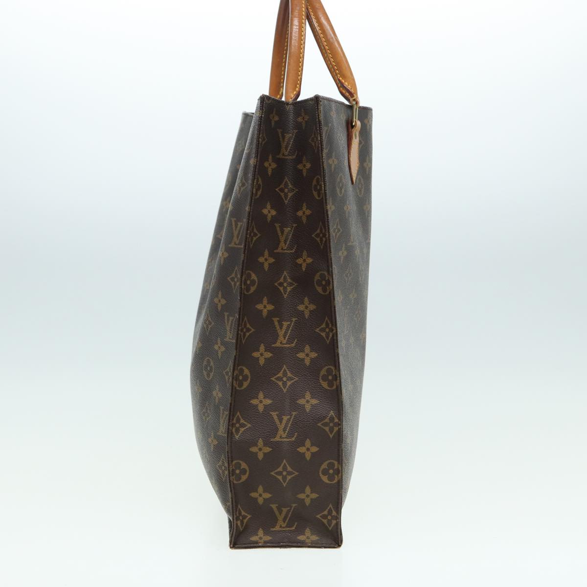 LOUIS VUITTON Monogram Sac Plat Hand Bag M51140 LV Auth 82808