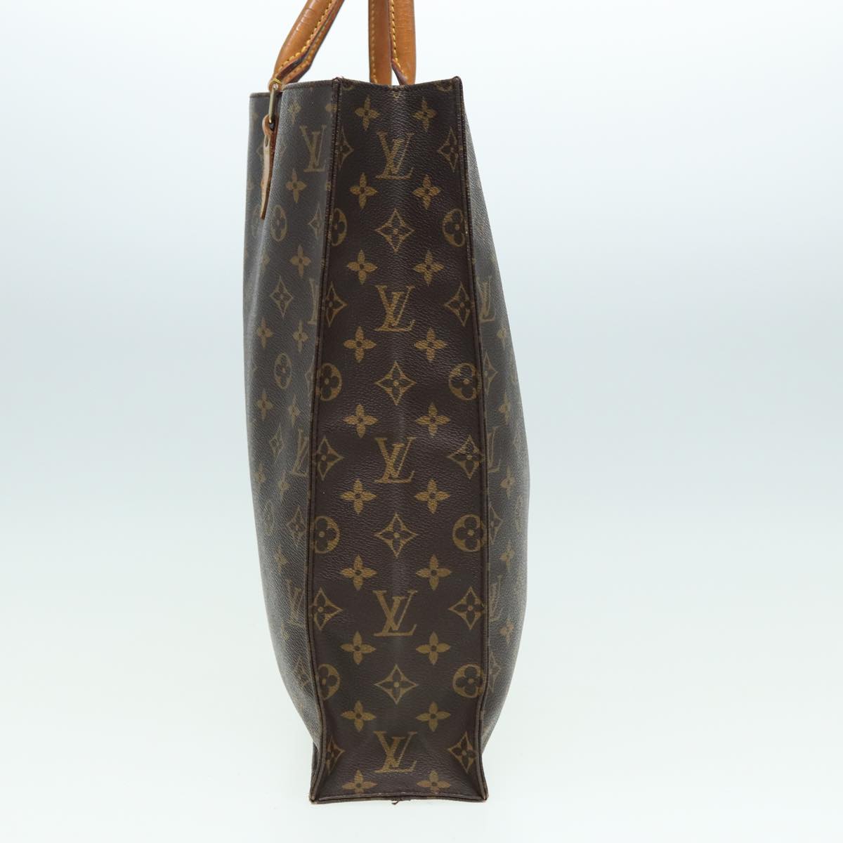 LOUIS VUITTON Monogram Sac Plat Hand Bag M51140 LV Auth 82808