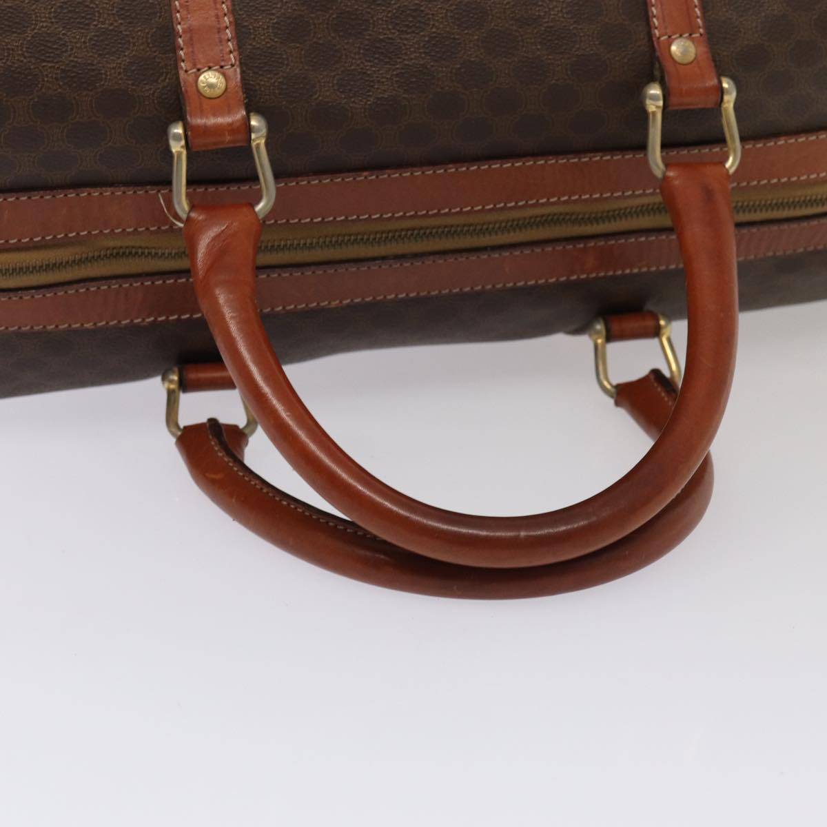 CELINE Macadam Canvas  PVC Leather Brown Auth 82819