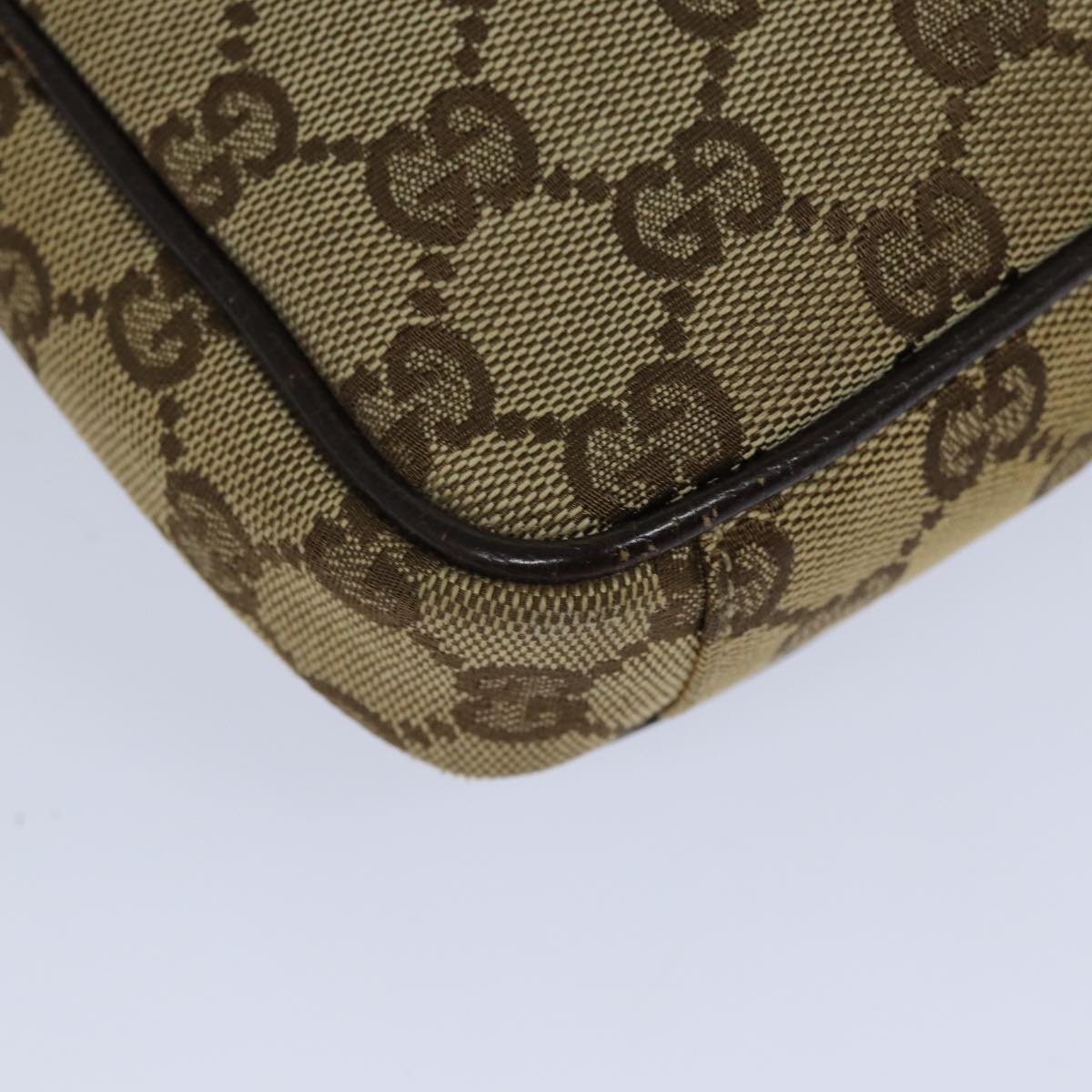 GUCCI GG Canvas Shoulder Bag Beige Brown 122760 Auth 82827