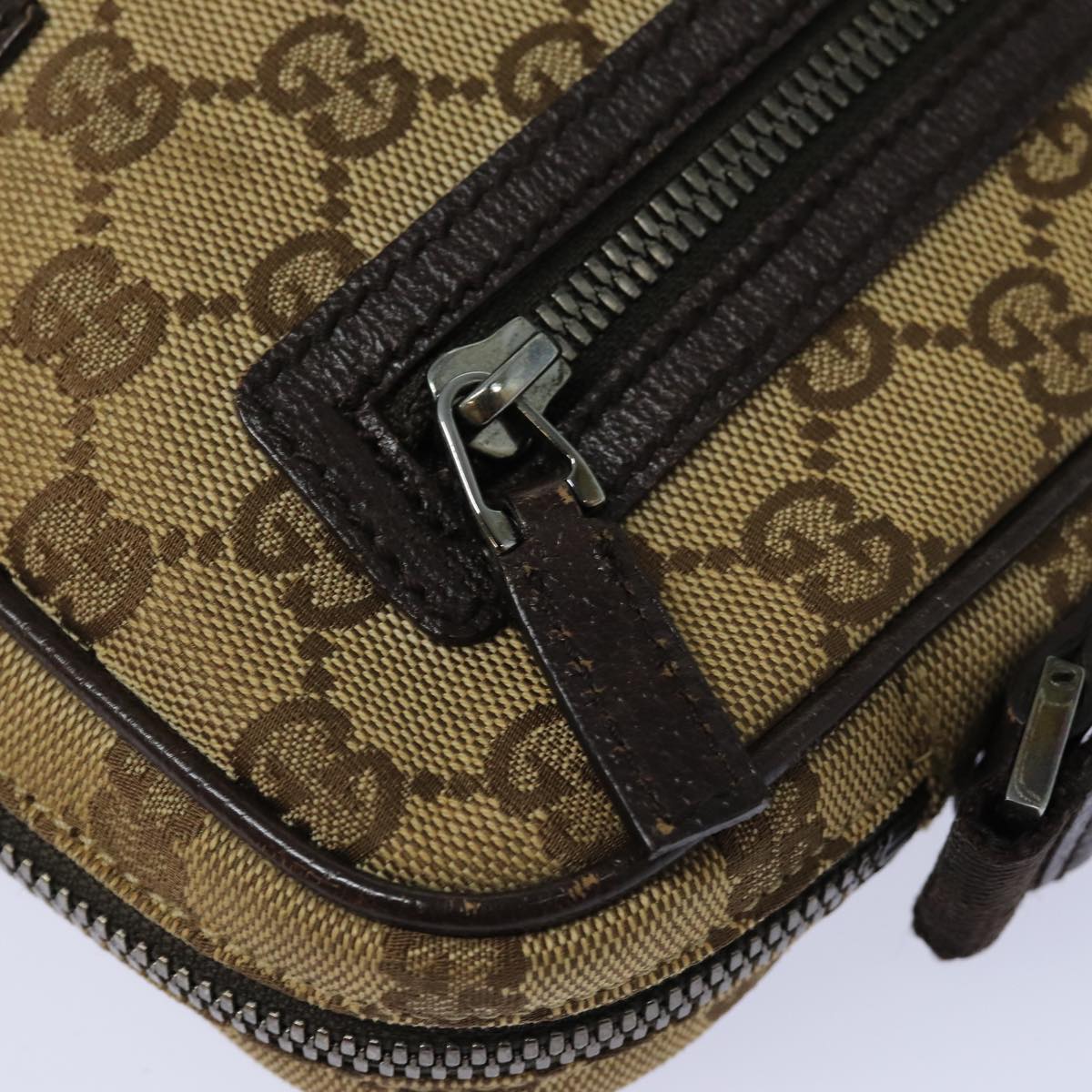 GUCCI GG Canvas Shoulder Bag Beige Brown 122760 Auth 82827