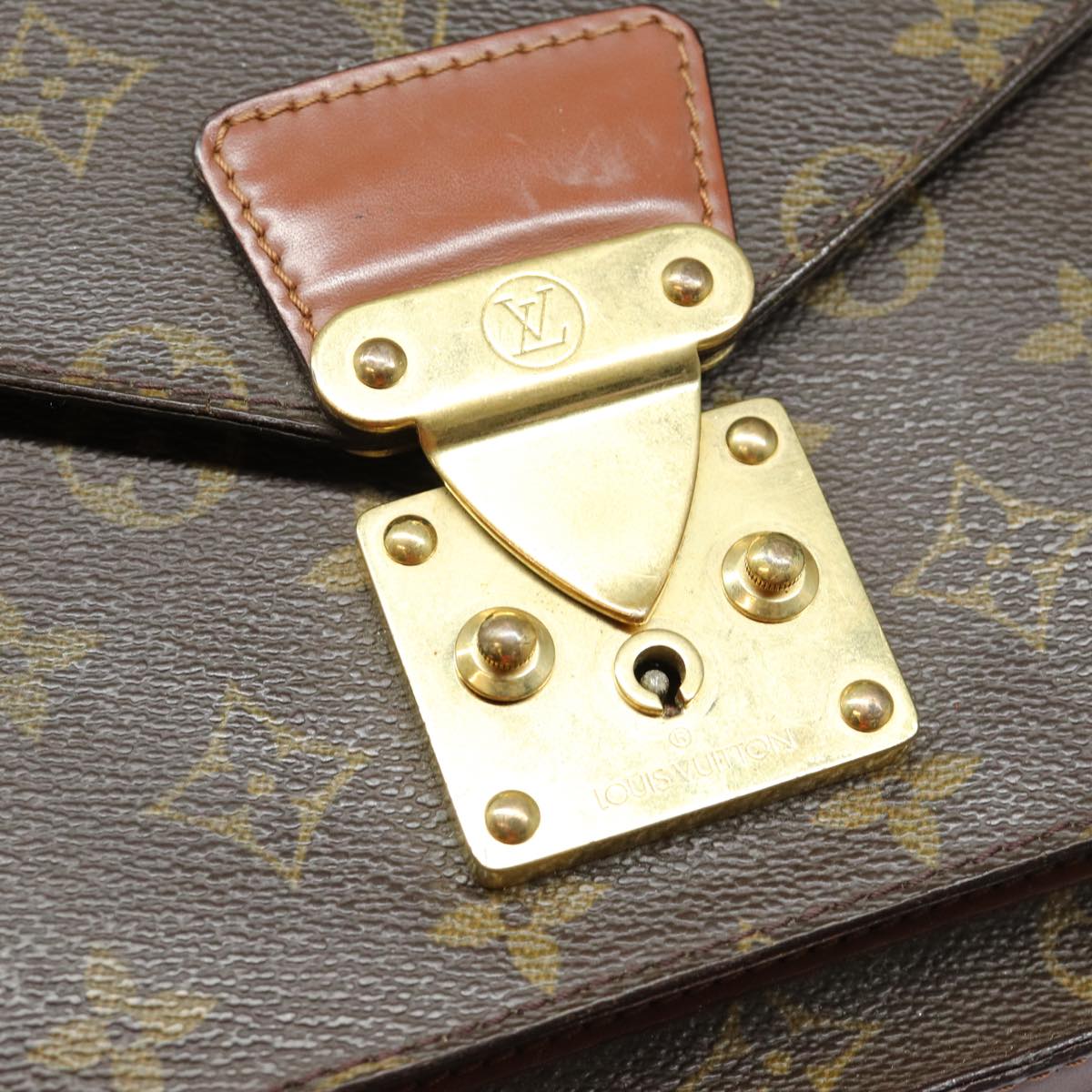 LOUIS VUITTON Monogram Monceau 28 Hand Bag 2way M51185 LV Auth 82844