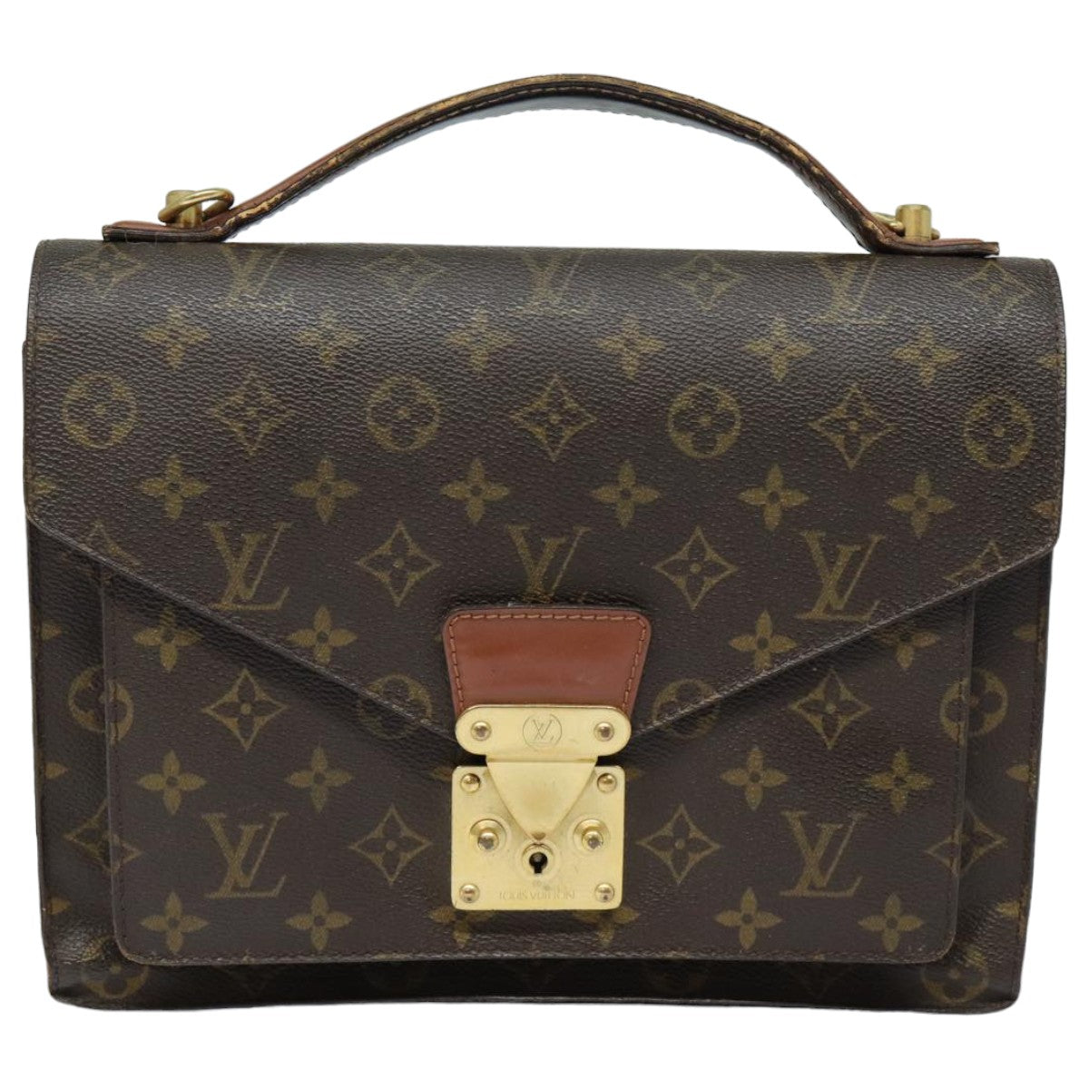 LOUIS VUITTON Monogram Monceau 28 Hand Bag 2way M51185 LV Auth 82844