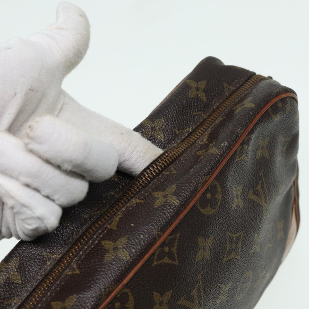 LOUIS VUITTON Monogram Compiegne 28 Clutch Bag M51845 LV Auth 82845