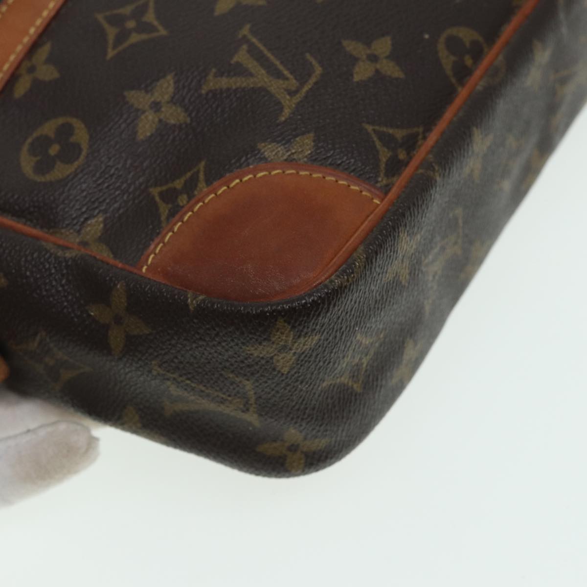 LOUIS VUITTON Monogram Compiegne 28 Clutch Bag M51845 LV Auth 82845