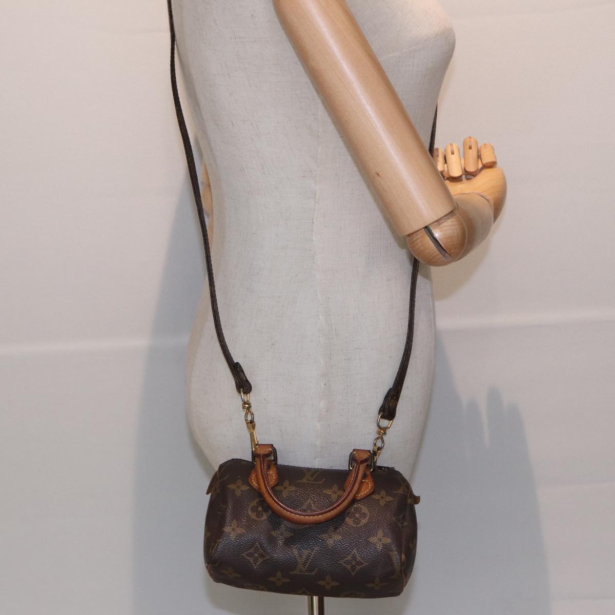 LOUIS VUITTON Monogram Mini Speedy Hand Bag M41534 LV Auth 82859