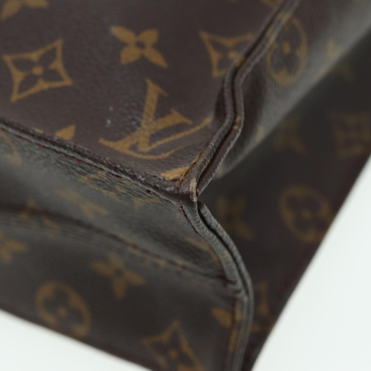 LOUIS VUITTON Monogram Sac Plat Hand Bag M51140 LV Auth 82902