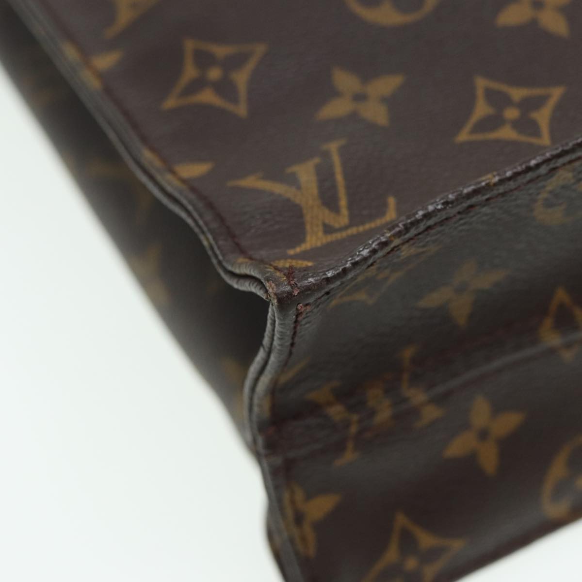 LOUIS VUITTON Monogram Sac Plat Hand Bag M51140 LV Auth 82902