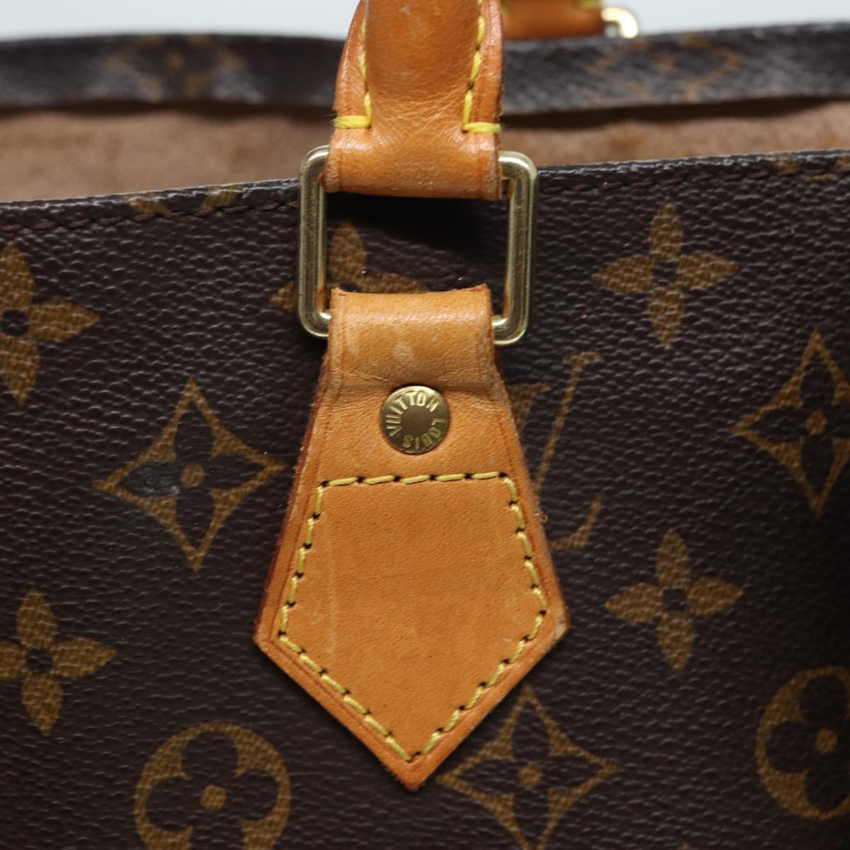 LOUIS VUITTON Monogram Sac Plat Hand Bag M51140 LV Auth 82902