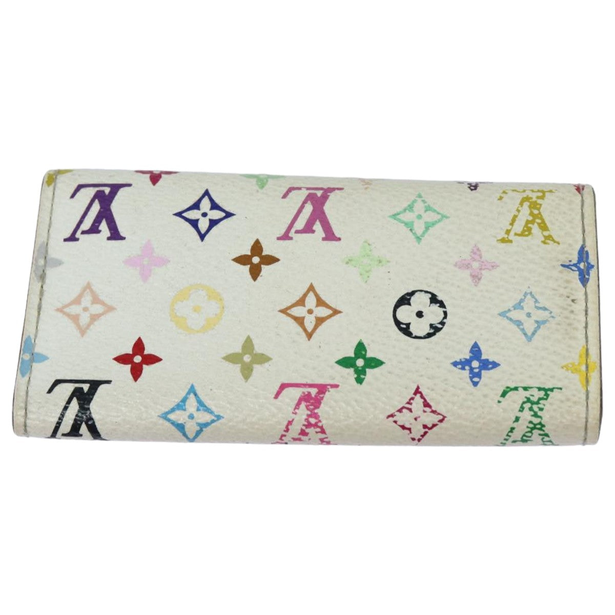 LOUIS VUITTON Monogram Multicolor Multi Cles 4 Keys Case White M60043 Auth 82906 - 0