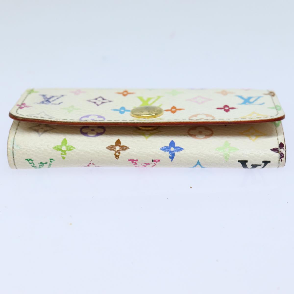 LOUIS VUITTON Monogram Multicolor Multi Cles 4 Keys Case White M60043 Auth 82906