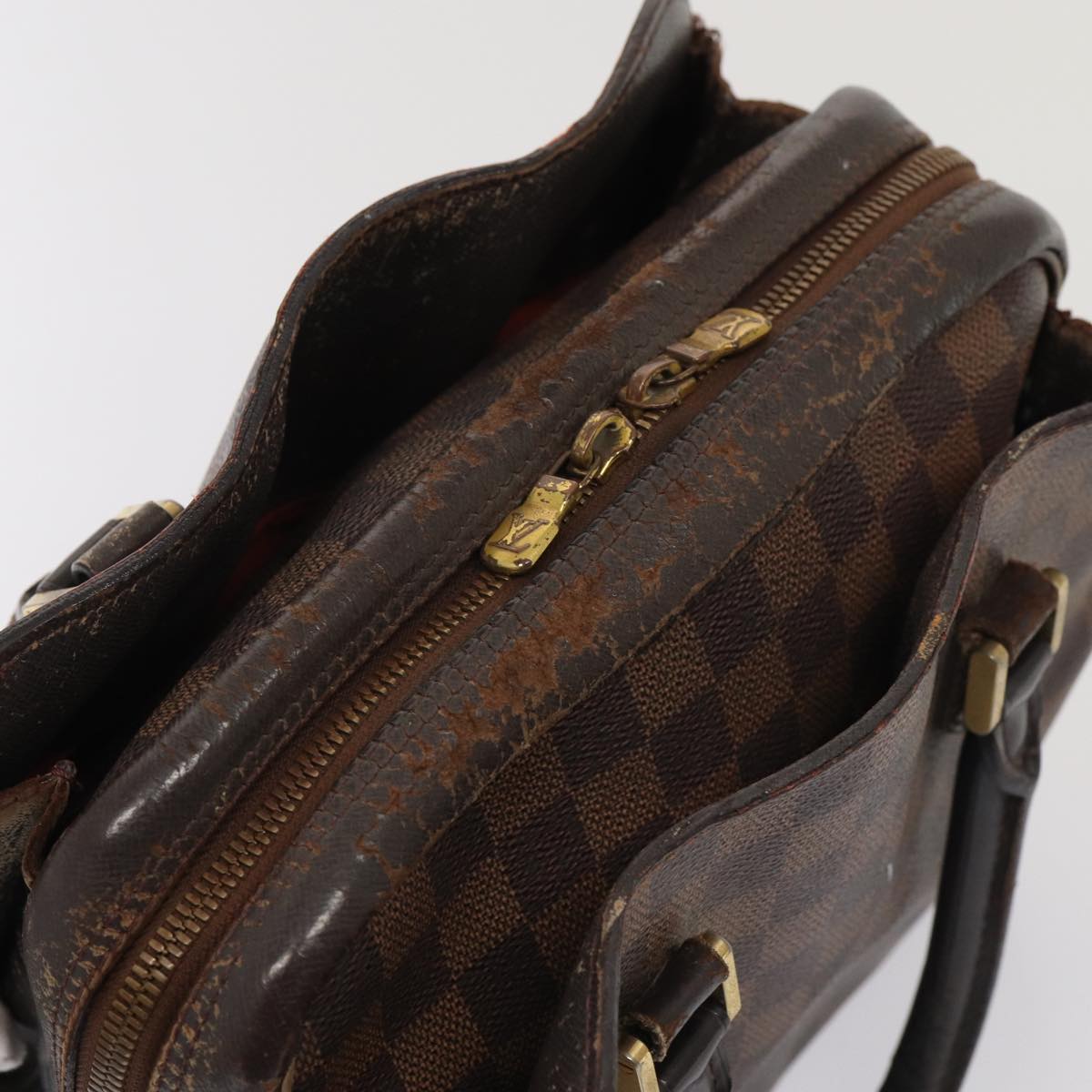 LOUIS VUITTON Damier Ebene Triana Hand Bag N51155 LV Auth 82913