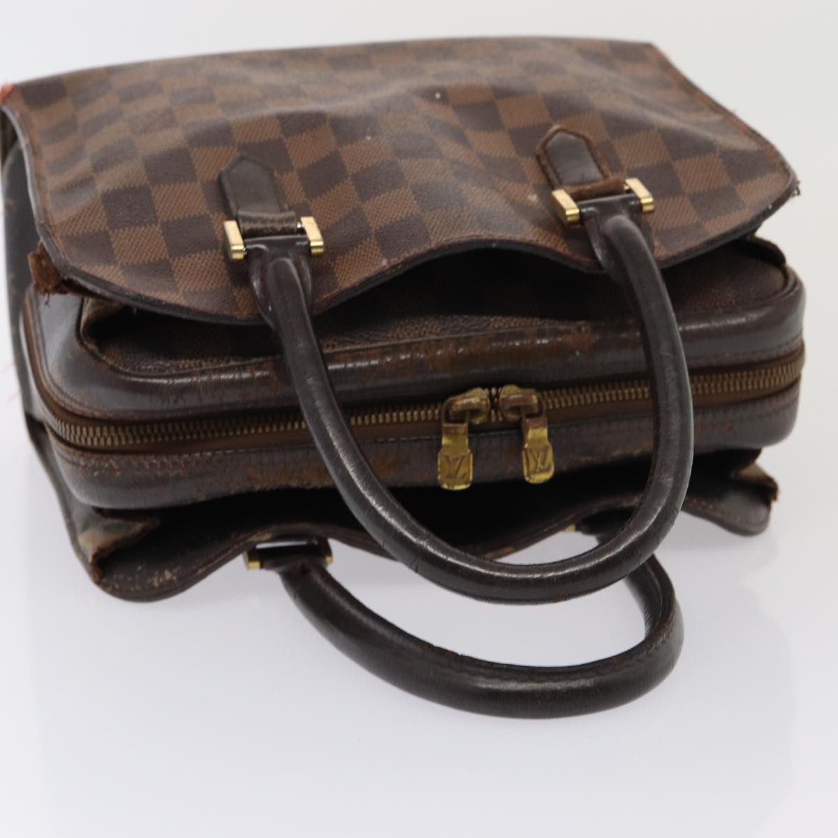 LOUIS VUITTON Damier Ebene Triana Hand Bag N51155 LV Auth 82913