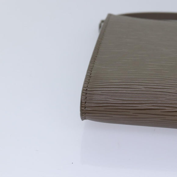 LOUIS VUITTON Epi Pochette Accessoires Pouch Gray Pepper LV Auth 82930A