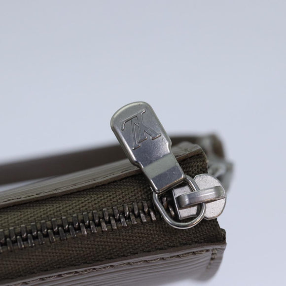 LOUIS VUITTON Epi Pochette Accessoires Pouch Gray Pepper LV Auth 82930V