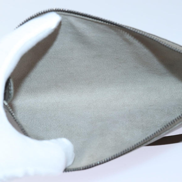 LOUIS VUITTON Epi Pochette Accessoires Pouch Gray Pepper LV Auth 82930V