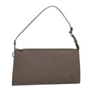 LOUIS VUITTON Epi Pochette Accessoires Pouch Gray Pepper LV Auth 82930V-1