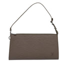 LOUIS VUITTON Epi Pochette Accessoires Pouch Gray Pepper LV Auth 82930V-13