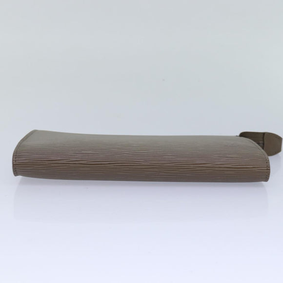 LOUIS VUITTON Epi Pochette Accessoires Pouch Gray Pepper LV Auth 82930A