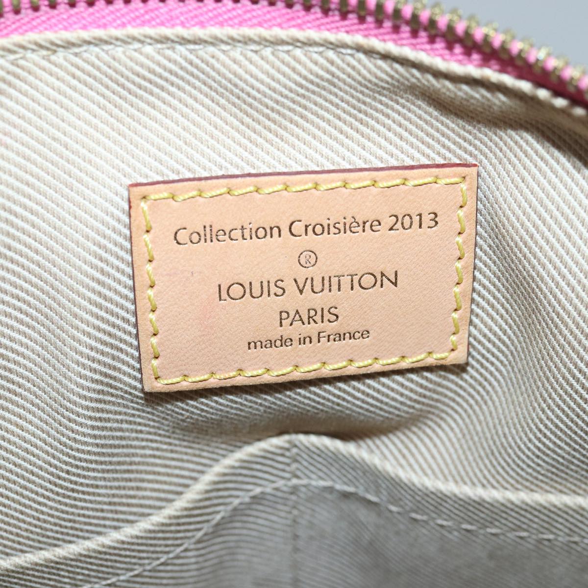 LOUIS VUITTON Monogram Stone Speedy Bandouliere 35 Bag Rose M40831 Auth 82931A