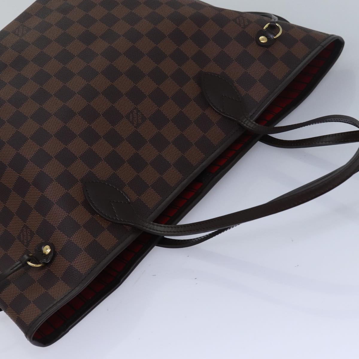 LOUIS VUITTON Damier Ebene Neverfull MM Tote Bag N51105 LV Auth 82932A