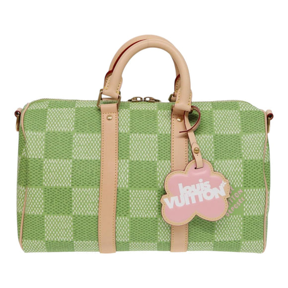 LOUIS VUITTON Damier Golf Keepall Bandouliere 35 Bag Green N40671 LV Auth 82933S